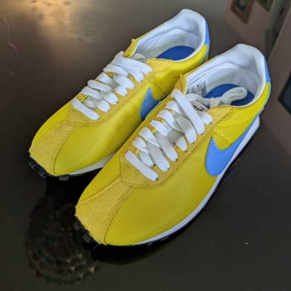 NEW Nike Waffle Trainer 2 Yellow/Blue